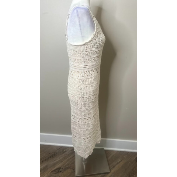 Freshman 1996 Dress M Boho Babydoll Y2K Fairy Cottagecore Crochet Maxi Sweater - Picture 6 of 14